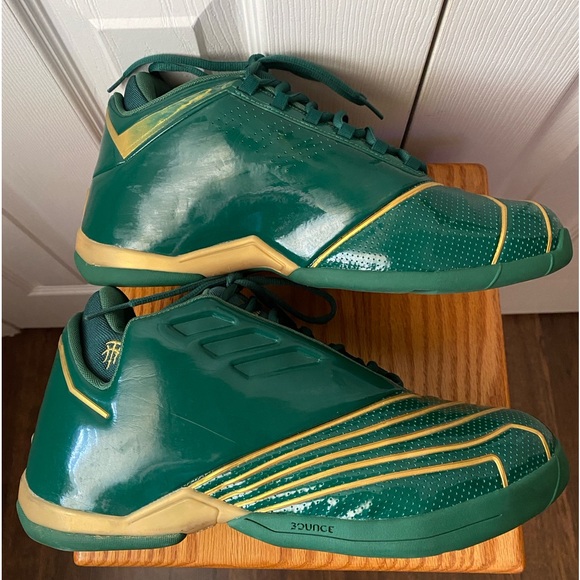 adidas TMAC 2 Restomod Evo SVSM Green/Gold Basketball Shoe SZ 11 - Picture 3 of 13